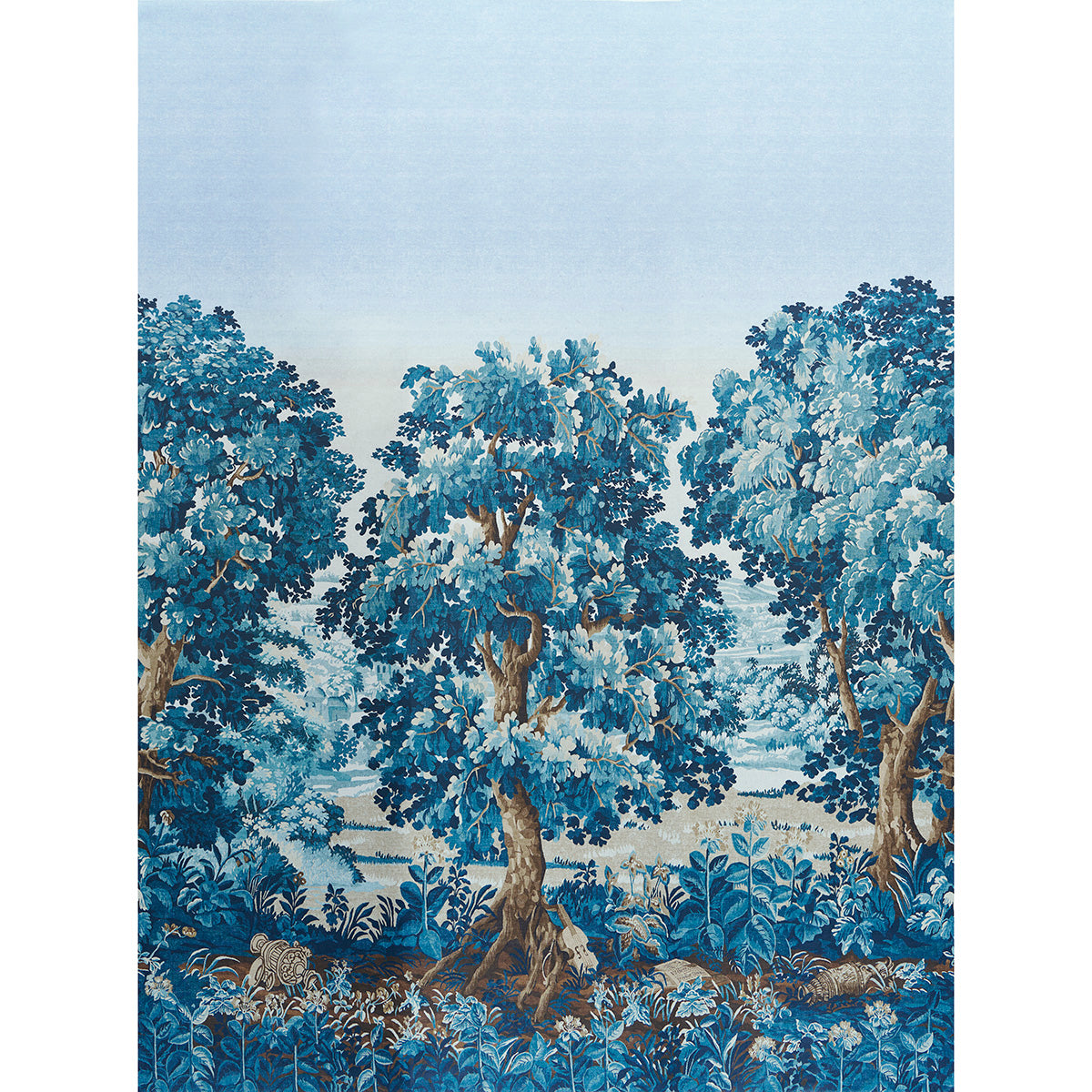 La ForÃªt 3 Panel Set Antique Blue Forest