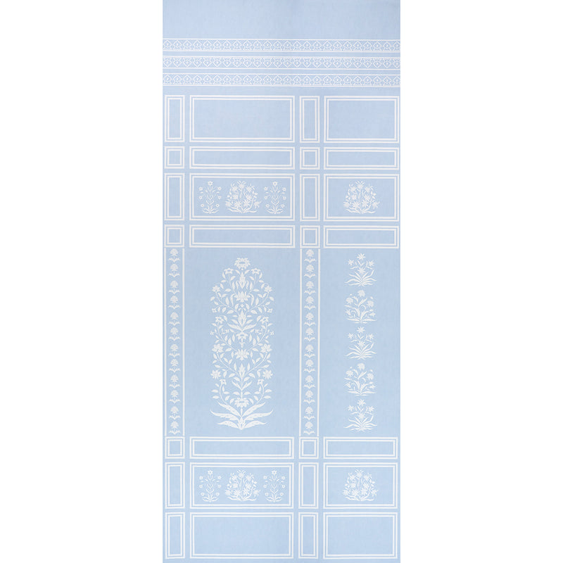 Schumacher Palladio Mughal Two Panel Set Sky  | Atlanta Fabrics