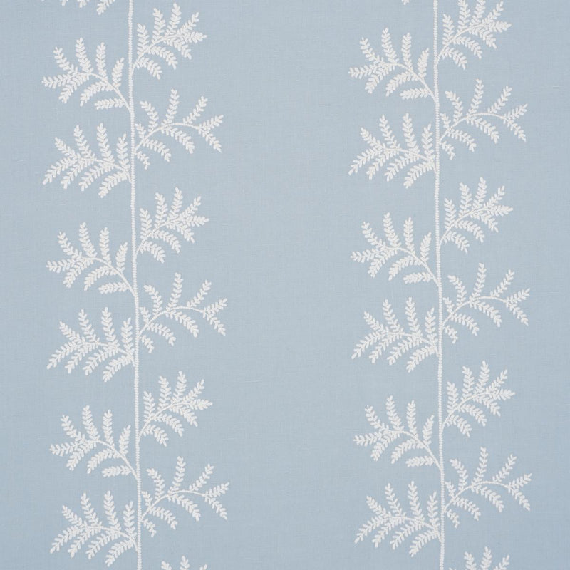 SCHUMACHER ELOISE EMBROIDERY WALLCOVERING SKY WALLCOVERING | Atlanta Fabrics
