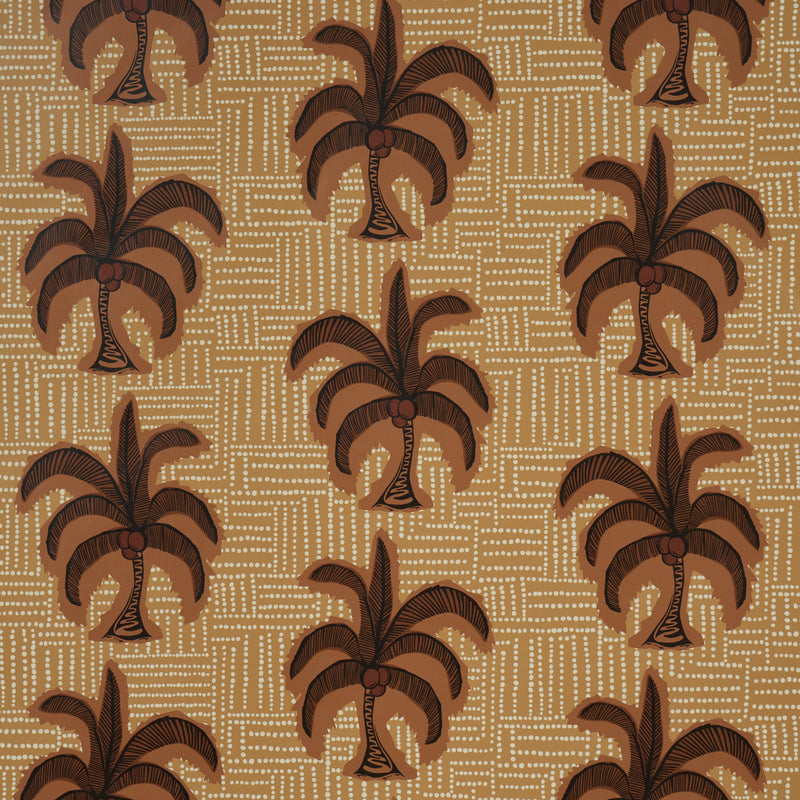 Schumacher Agua De Coco Sunbleached Ochre  | Atlanta Fabrics