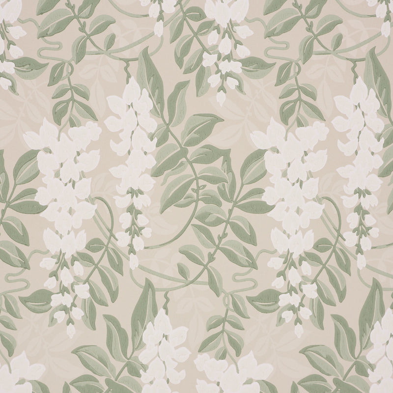 Schumacher Lucia Wisteria Sage  | Atlanta Fabrics
