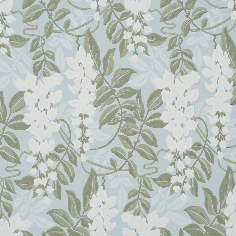 Schumacher Lucia Wisteria Sky  | Atlanta Fabrics
