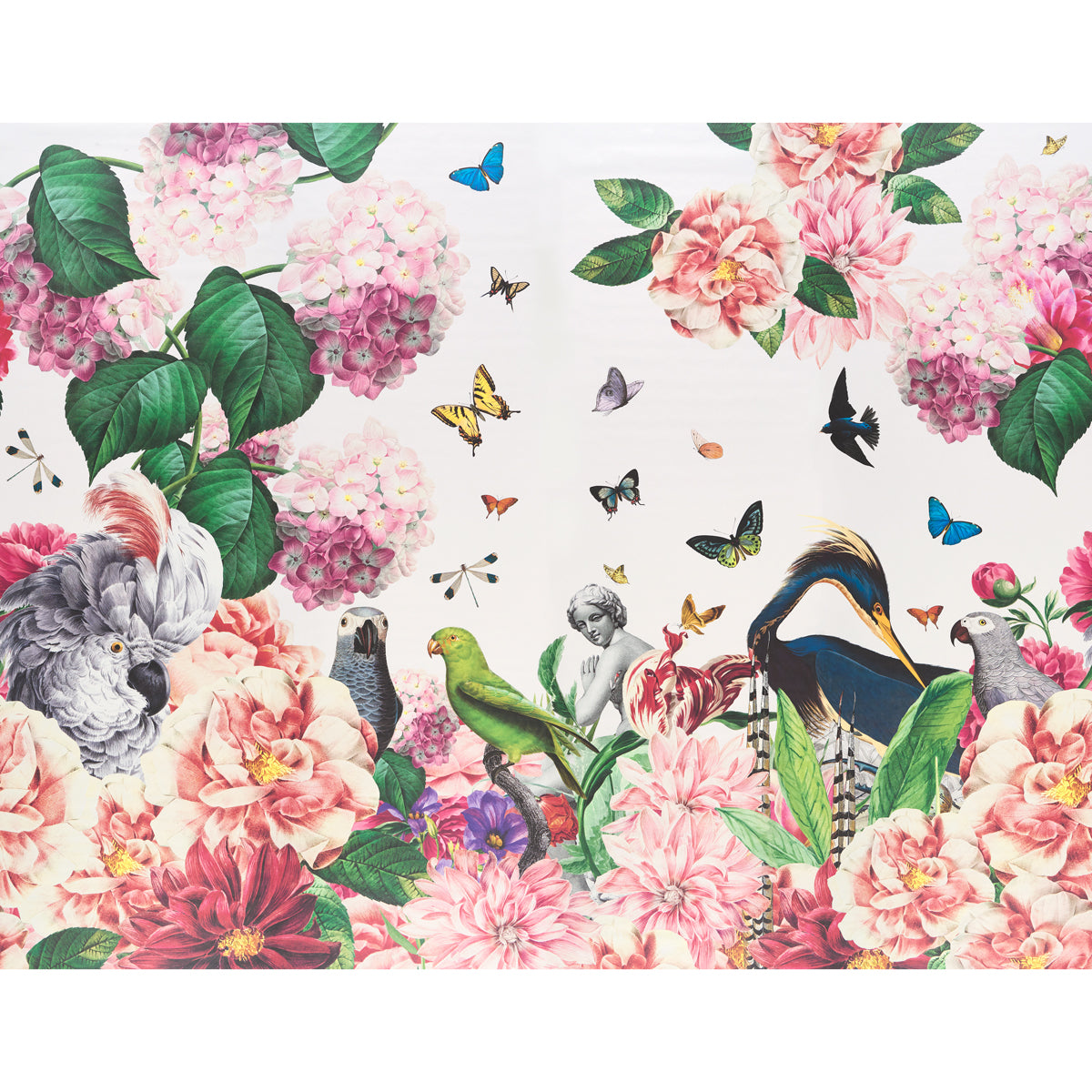 Flores Paradisi 4 Panel Set Rose & Peony