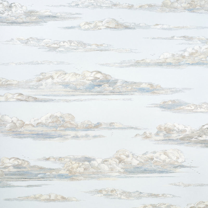 Schumacher Mr. Darcy's Clouds Sky  | Atlanta Fabrics