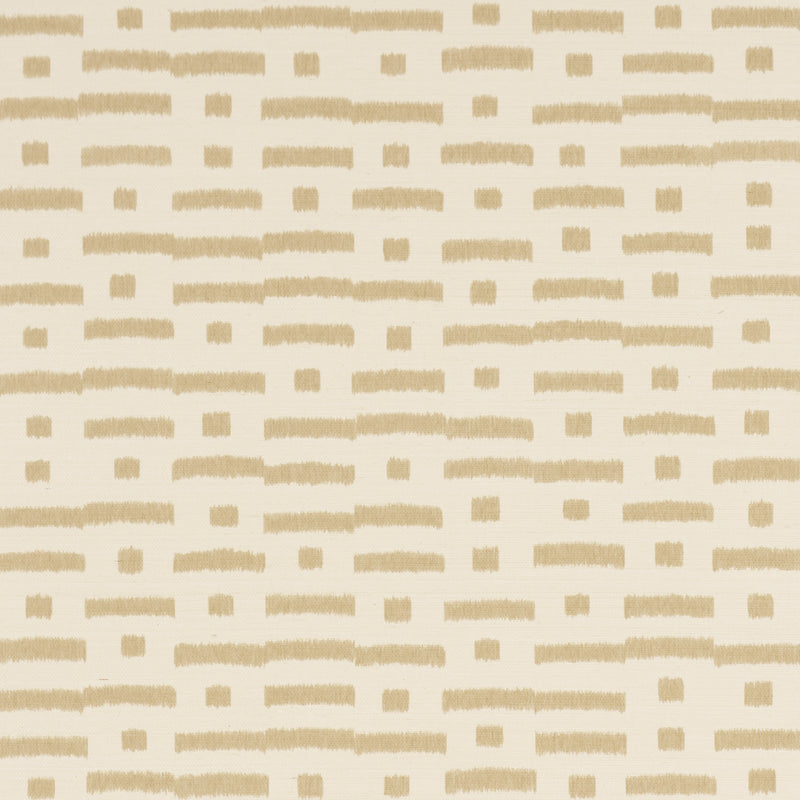 Schumacher Abstract Ikat Sisal Beige  | Atlanta Fabrics