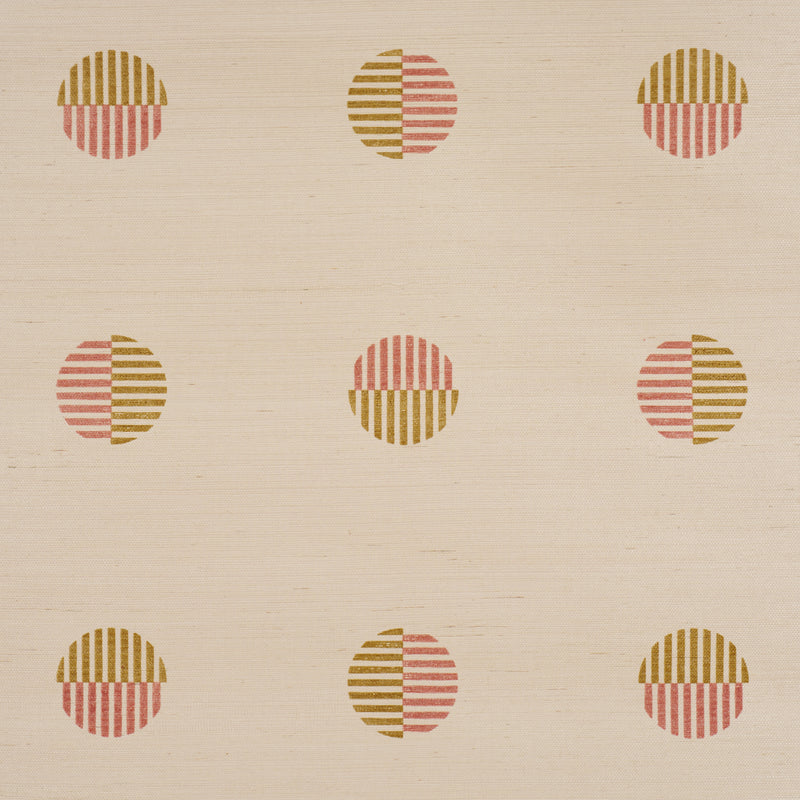 Schumacher Ando Hand Blocked Sisal Rust & Ochre  | Atlanta Fabrics