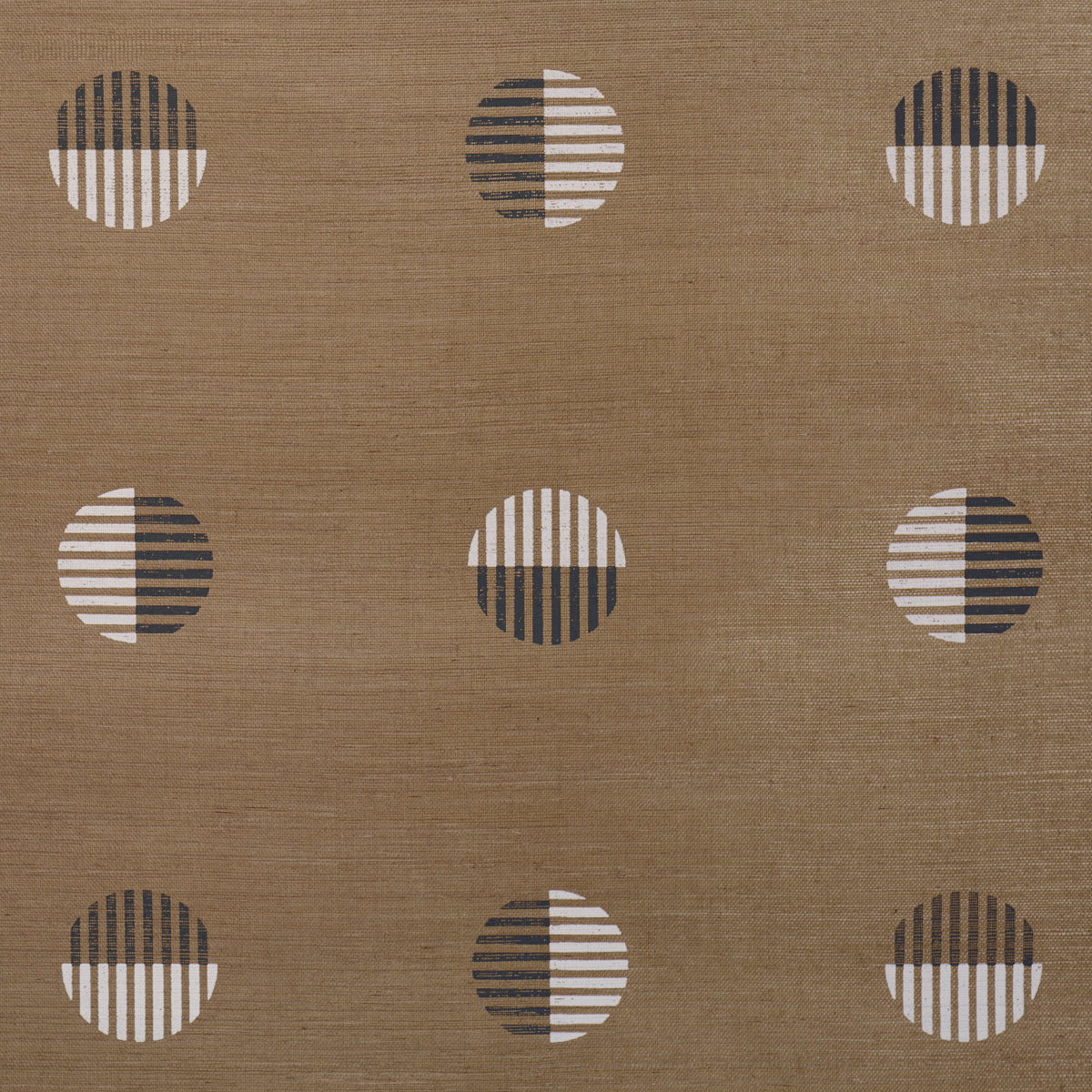 Ando Hand Blocked Sisal Ivory & Charcoal On Natural