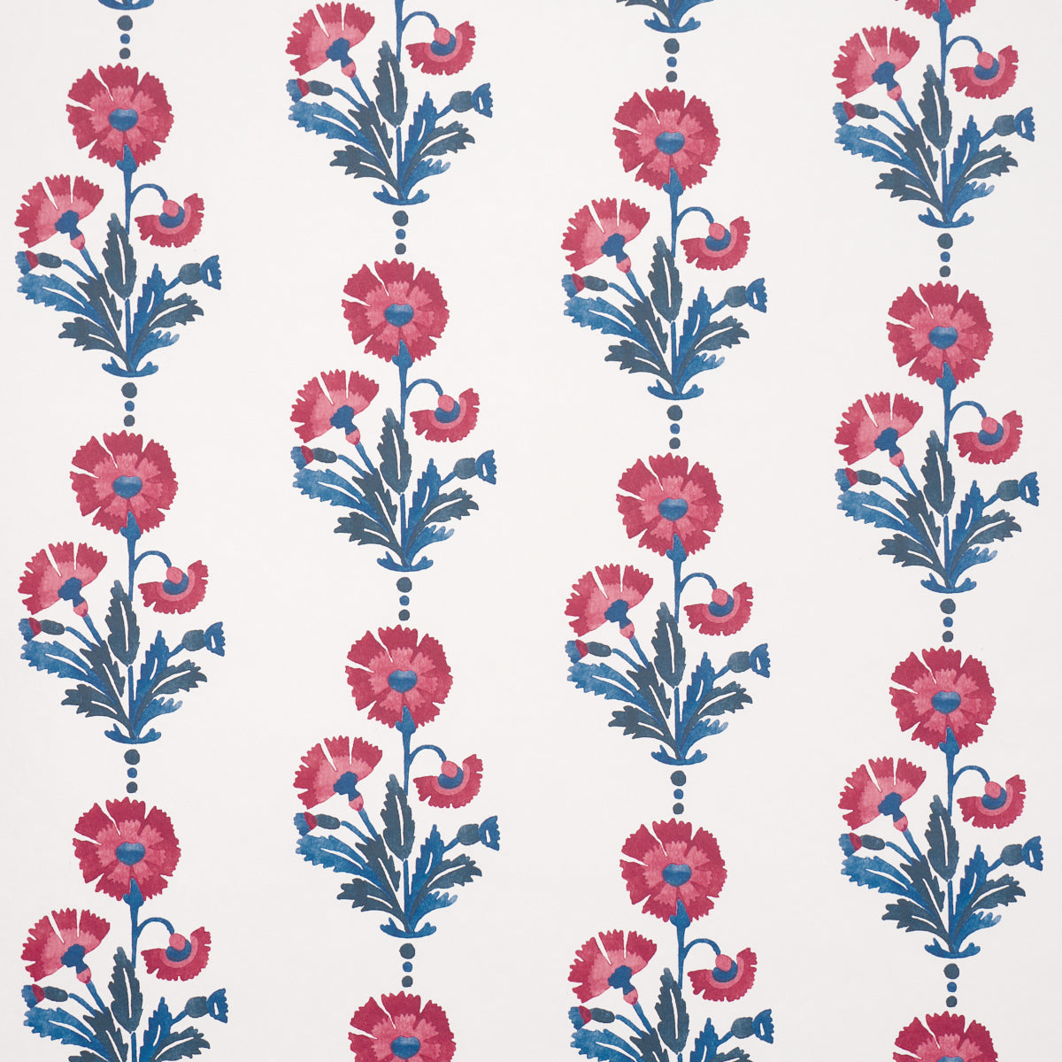 Dianthus Print Indigo & Iron
