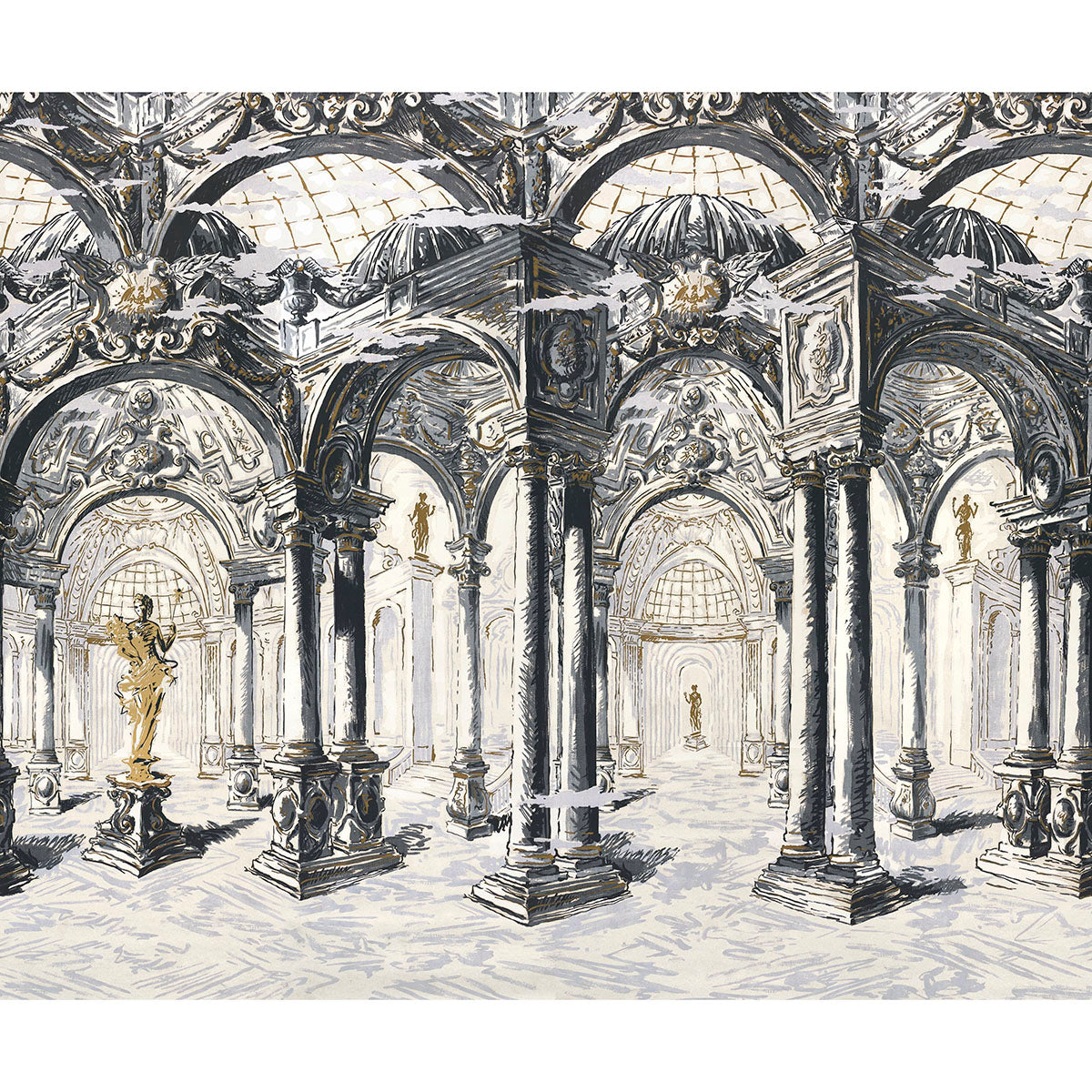 PALAZZO 4 PANEL SET ANTIQUE BLUE