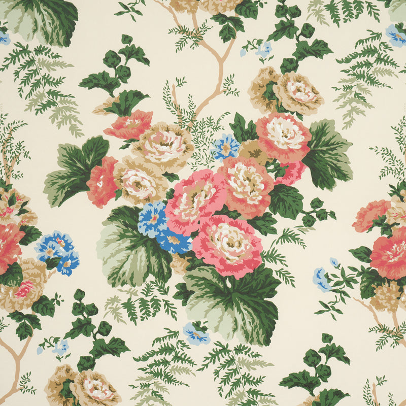 Schumacher Wycombe Park Red & Blue  | Atlanta Fabrics