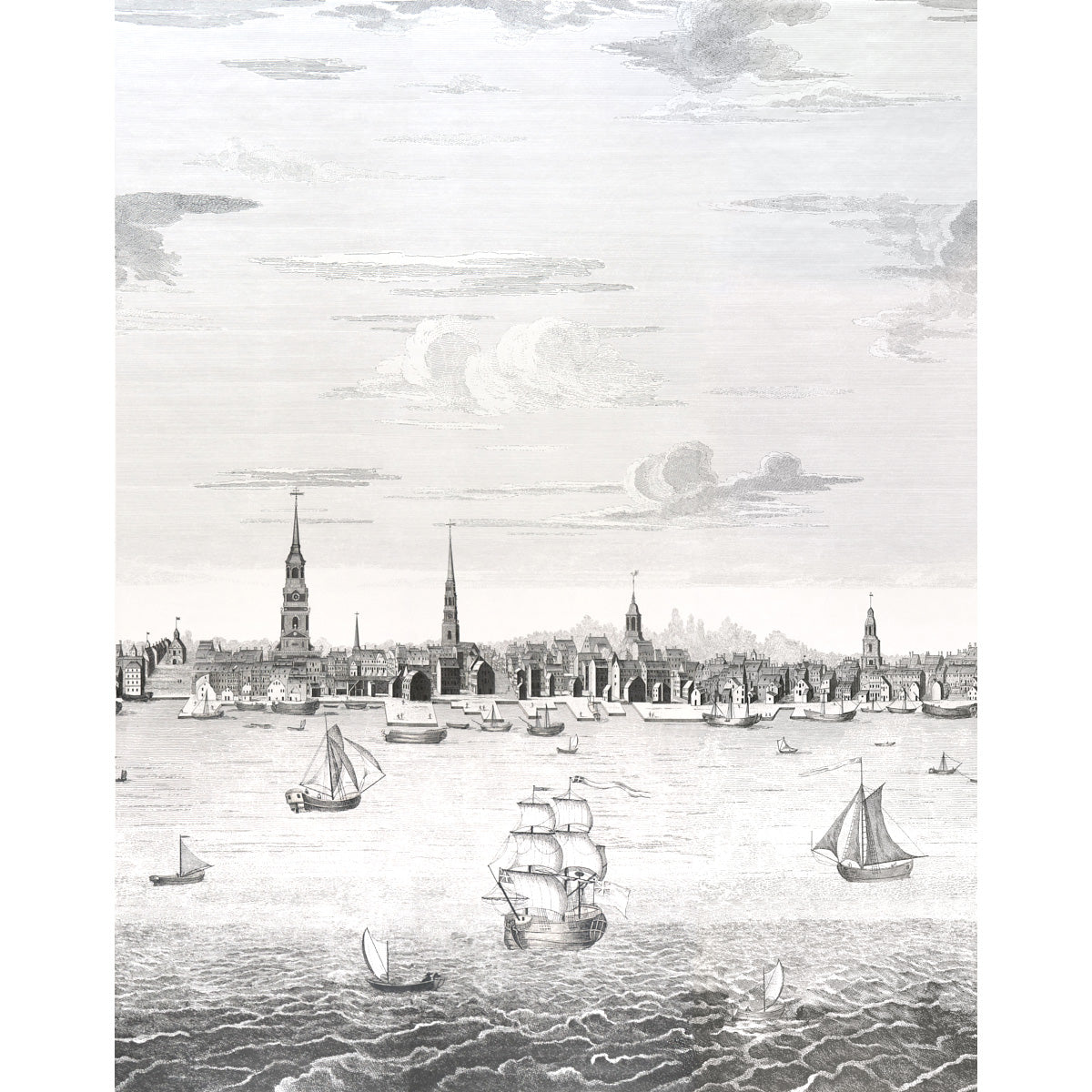 Philadelphia Harbor 3 Panel Set Black