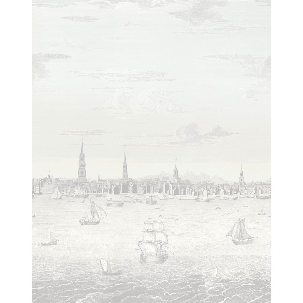 Philadelphia Harbor 3 Panel Set Grey