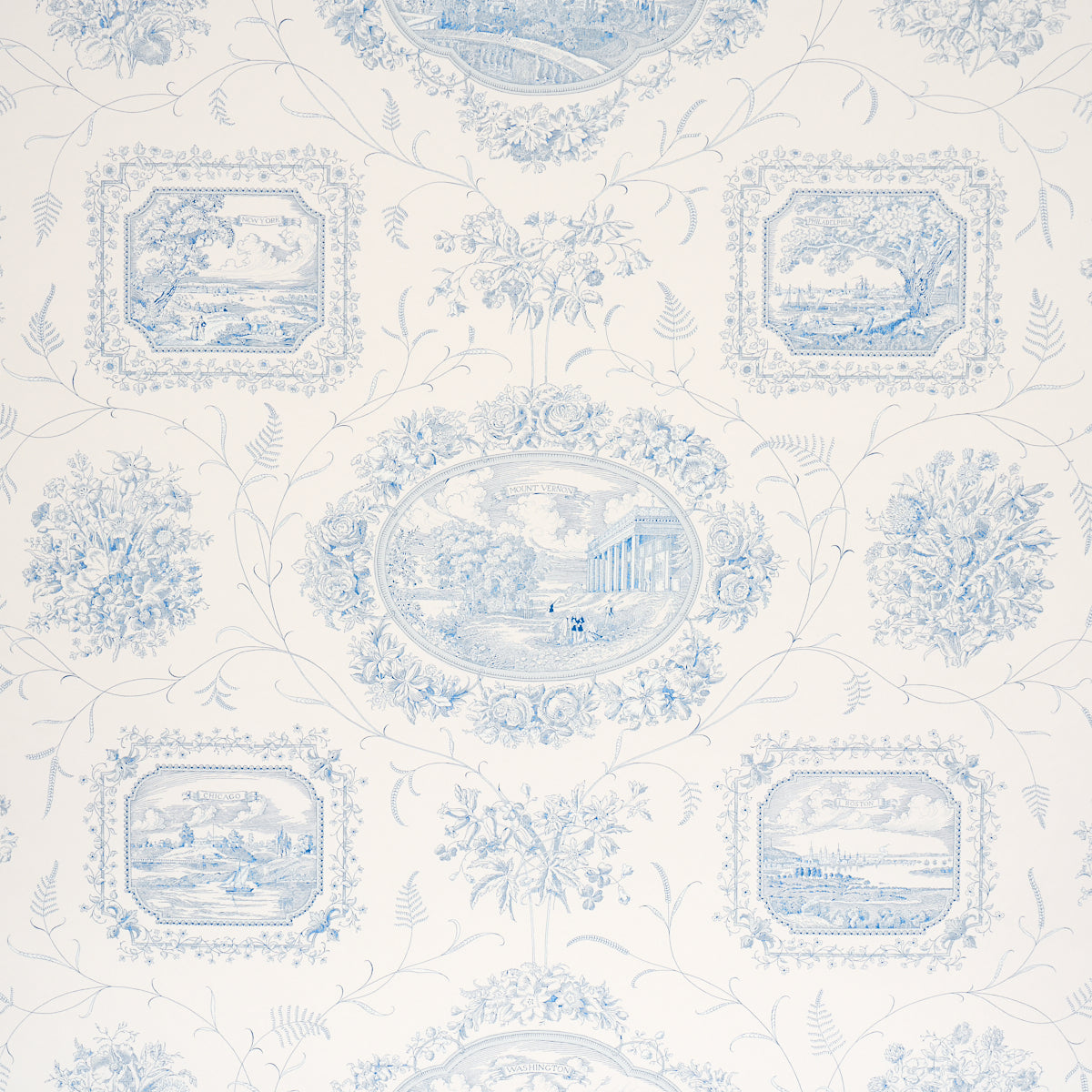 Century Scenic Toile Blue