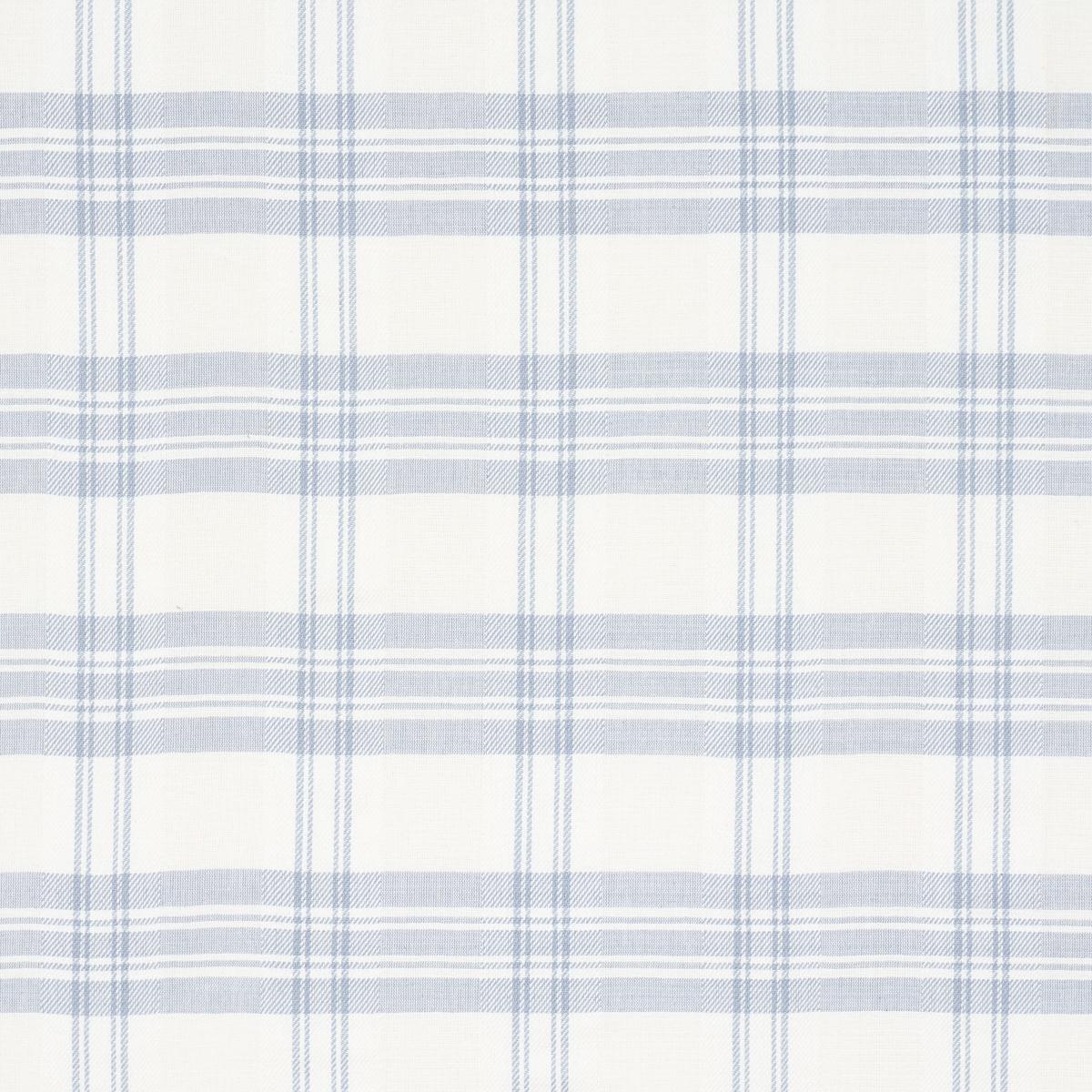 SCHUMACHER CHECK RUSTIQUE SKY FABRIC | Atlanta Fabrics