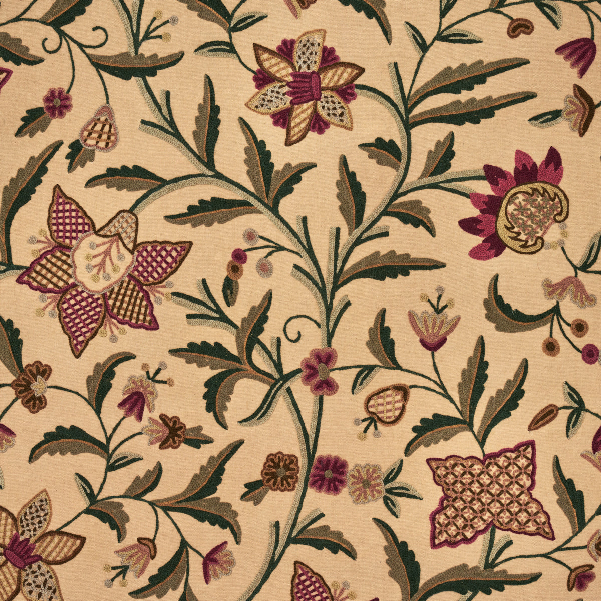 Somerset Crewel RED/GREEN
