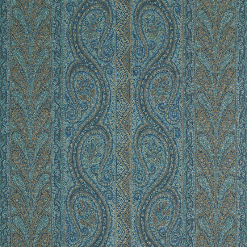 Schumacher CHATELAINE PAISLEY BLUE Fabric | Atlanta Fabrics