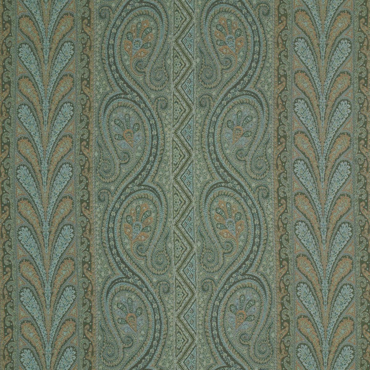 SCHUMACHER CHATELAINE PAISLEY JADE FABRIC | Atlanta Fabrics