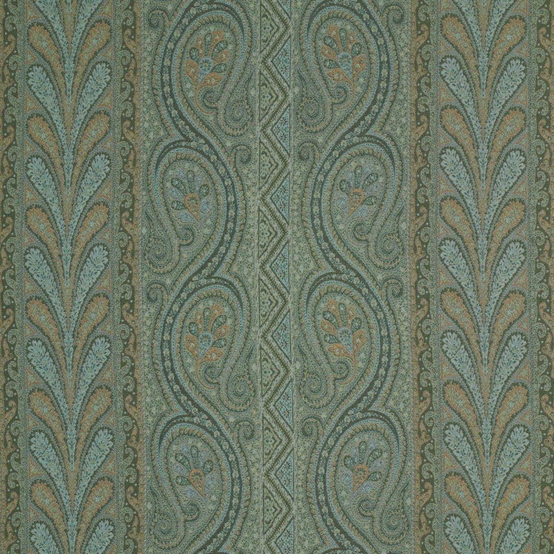SCHUMACHER CHATELAINE PAISLEY JADE FABRIC | Atlanta Fabrics