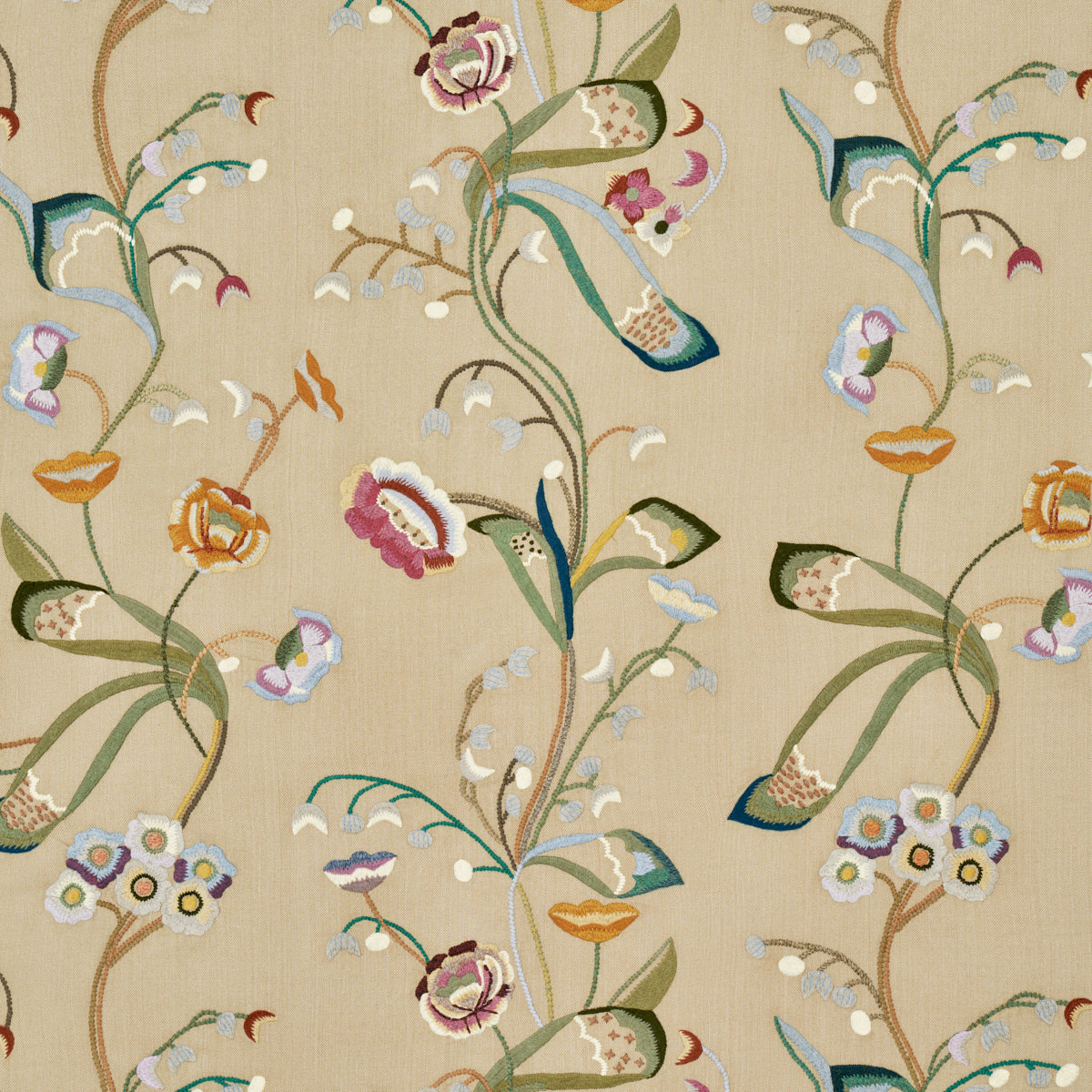 Vanessa Embroidery CHAMOIS/MULTI