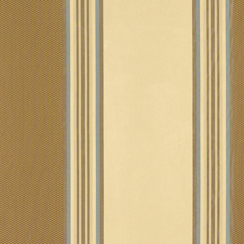 SCHUMACHER AVA SILK STRIPE MOCHA FABRIC | Atlanta Fabrics