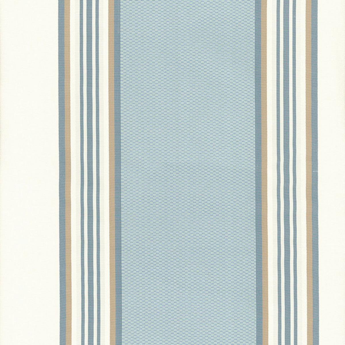 SCHUMACHER AVA SILK STRIPE CORNFLOWER FABRIC | Atlanta Fabrics