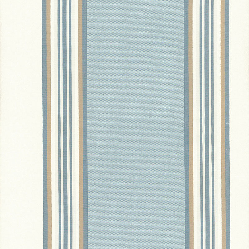 Schumacher AVA SILK STRIPE CORNFLOWER Fabric | Atlanta Fabrics