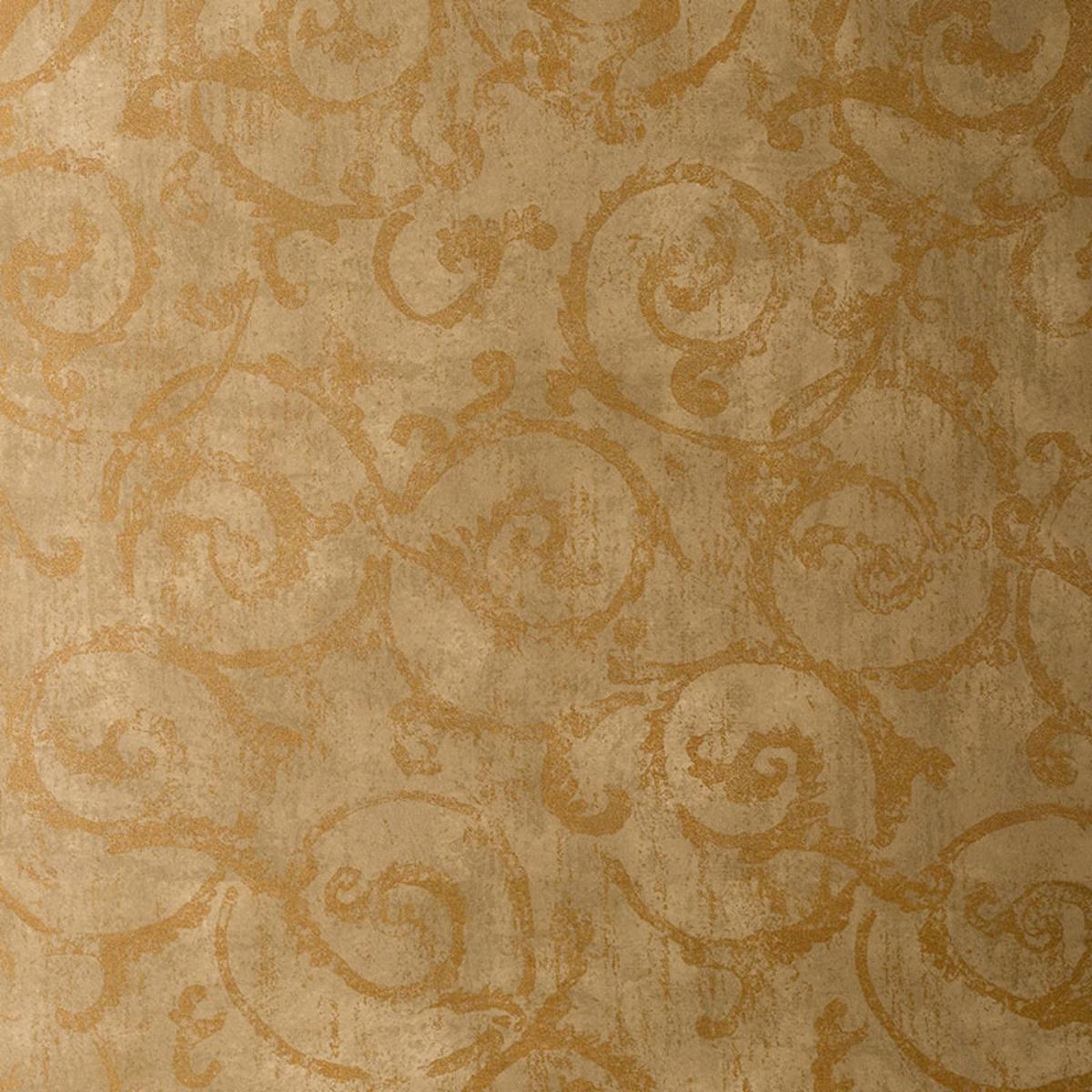 SCHUMACHER BERNINI SCROLL BRUSHWOOD WALLCOVERING | Atlanta Fabrics