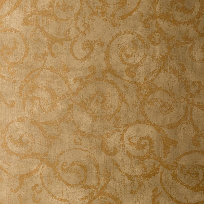 SCHUMACHER BERNINI SCROLL BRUSHWOOD WALLCOVERING | Atlanta Fabrics