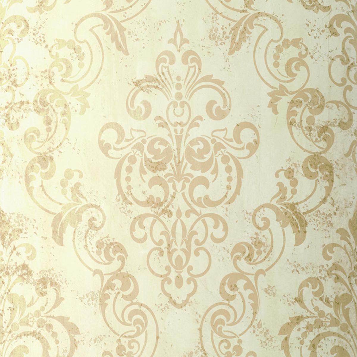 SCHUMACHER GIOVAN DAMASK PATINA WALLCOVERING | Atlanta Fabrics