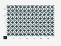William West Designs Cinderline Grid Dark Teal Fabric | Atlanta Fabrics