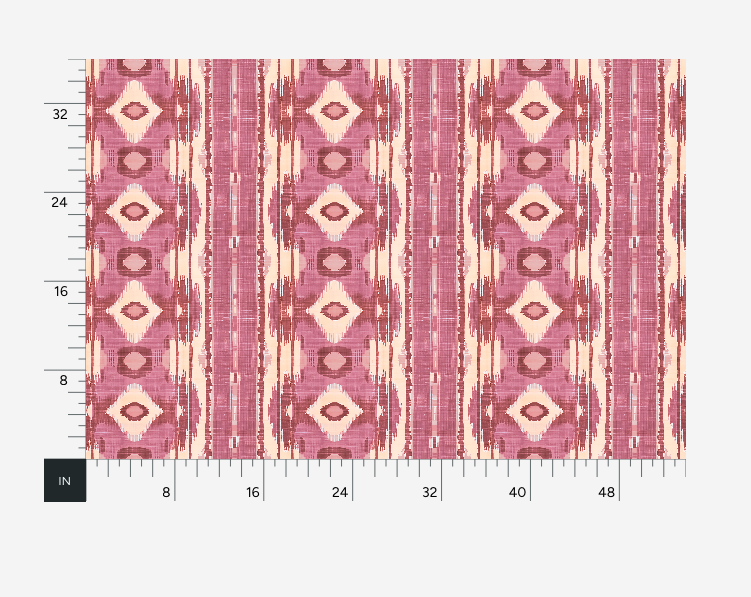 William West Designs Fireside Ikat Dragon Fruit Fabric | Atlanta Fabrics