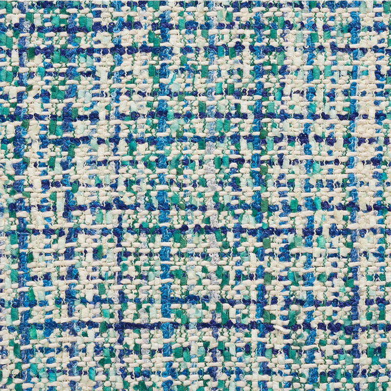 Schumacher BABE'S TWEED PEACOCK Fabric | Atlanta Fabrics