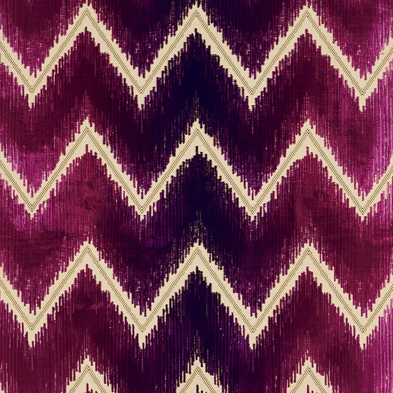 Schumacher SHOCK WAVE RUBY Fabric | Atlanta Fabrics
