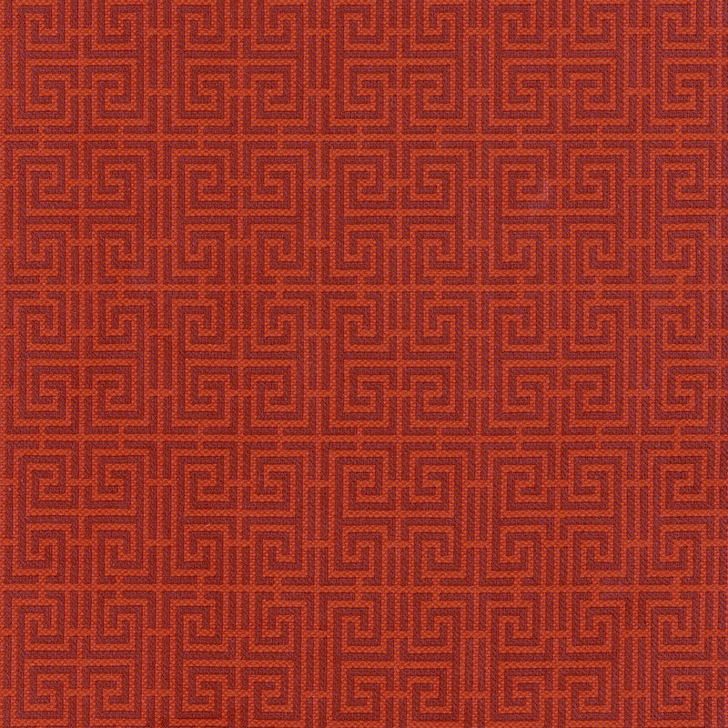 Schumacher CHINOIS FRET OXBLOOD /LACQUER Fabric | Atlanta Fabrics