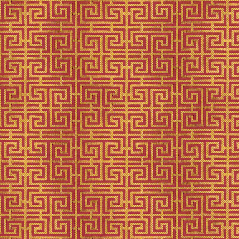 CHINOIS FRET CINNABAR /GOLD