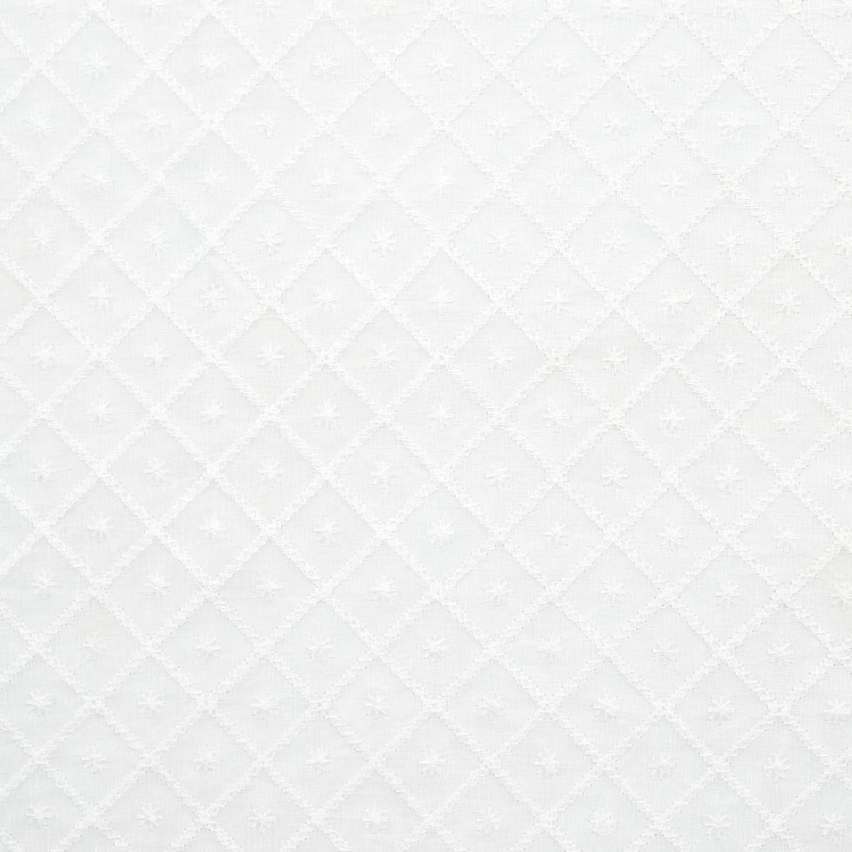SCHUMACHER Isabella Sheer Embroidery IVORY FABRIC | Atlanta Fabrics