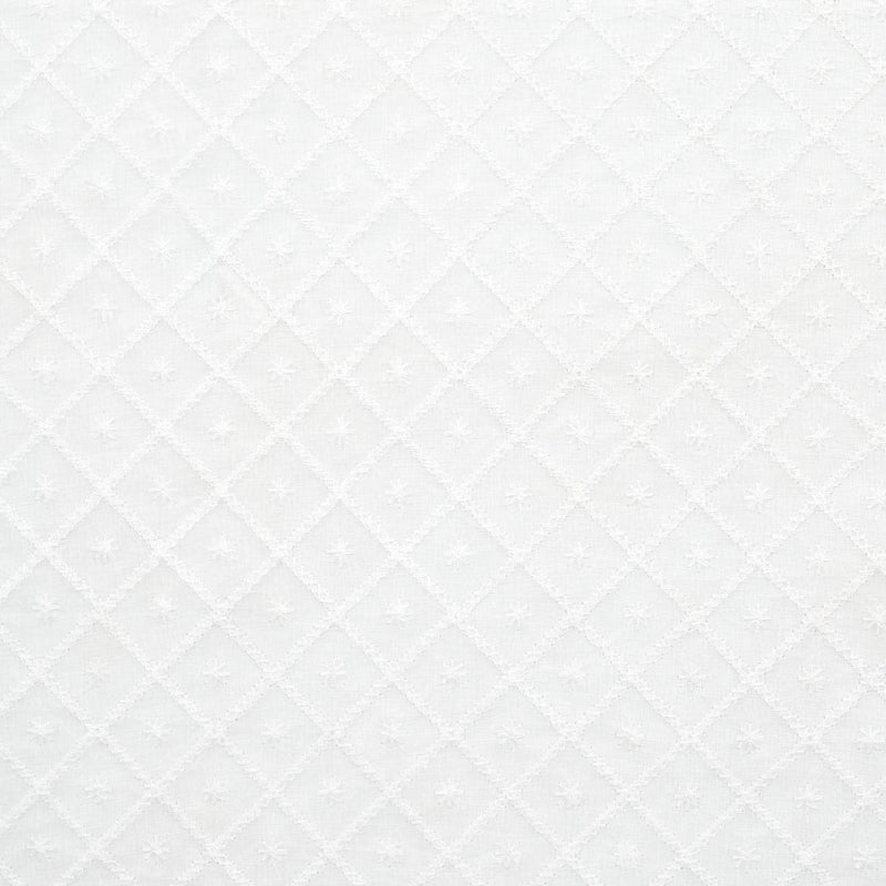 SCHUMACHER Isabella Sheer Embroidery IVORY FABRIC | Atlanta Fabrics