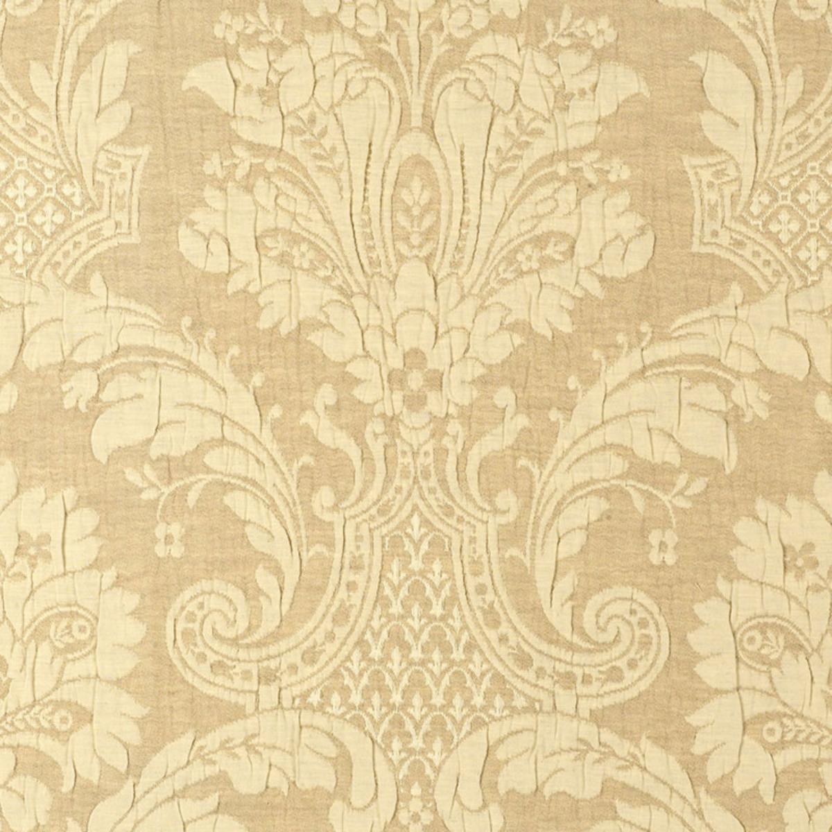 SCHUMACHER GENOA DAMASK ANTELOPE FABRIC | Atlanta Fabrics