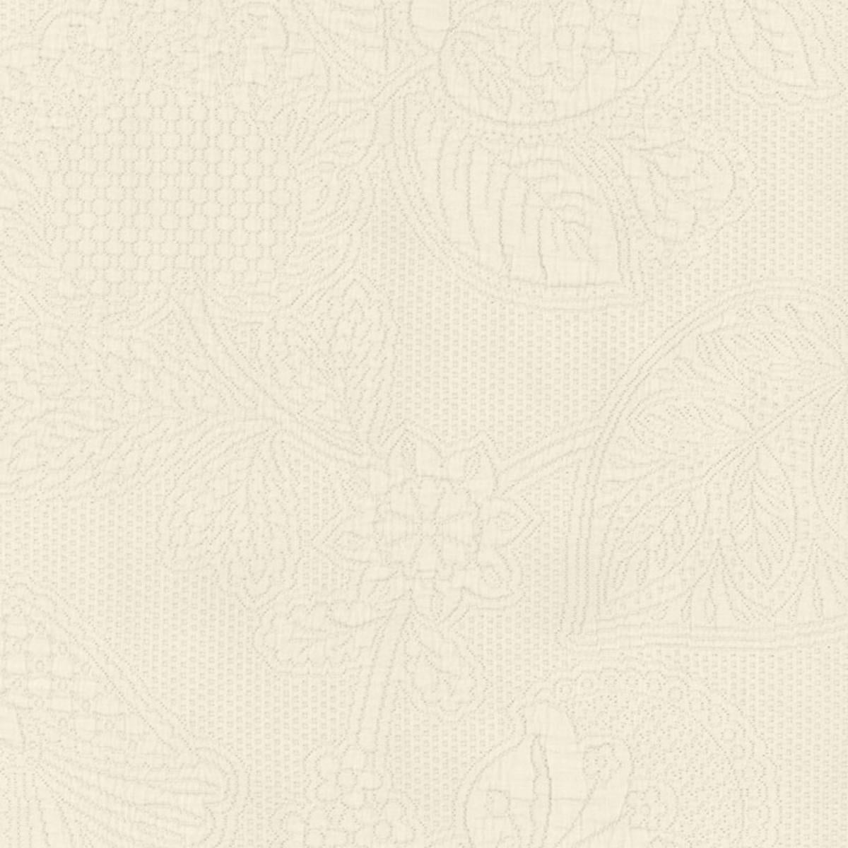 SCHUMACHER BIANCA MATELASSE IVORY FABRIC | Atlanta Fabrics