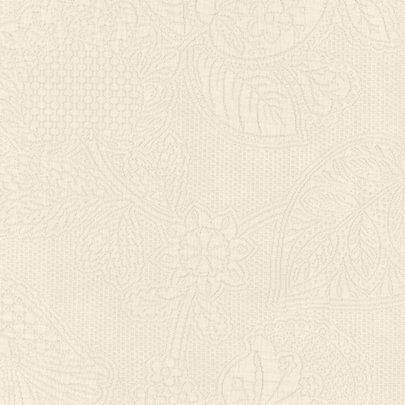 SCHUMACHER BIANCA MATELASSE IVORY FABRIC | Atlanta Fabrics