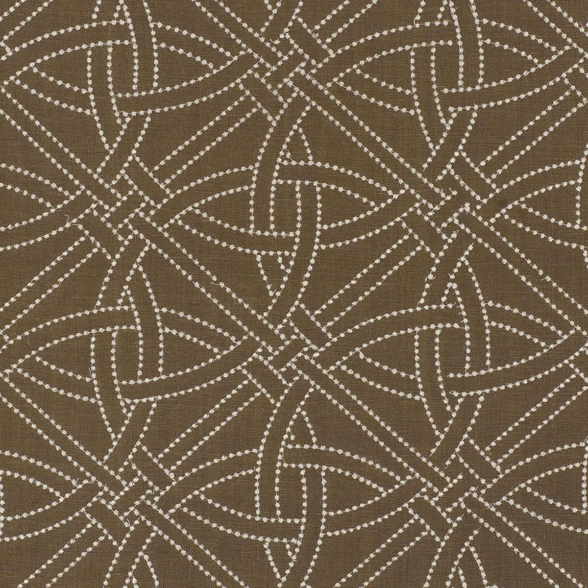 SCHUMACHER Durance EmbroideryÂ  TRUFFLE FABRIC | Atlanta Fabrics