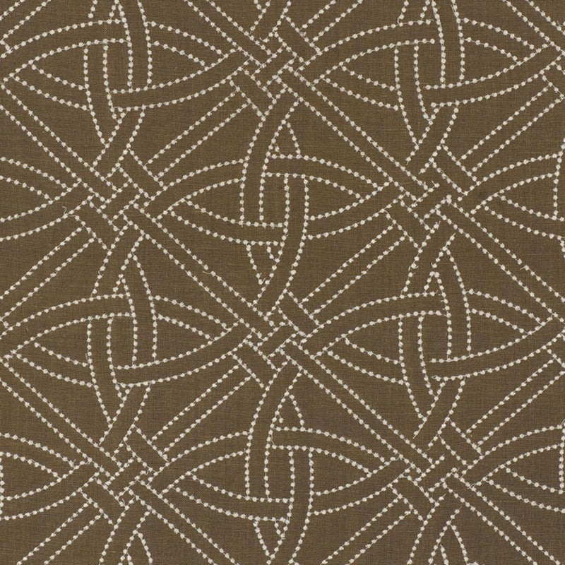 SCHUMACHER Durance EmbroideryÂ  TRUFFLE FABRIC | Atlanta Fabrics