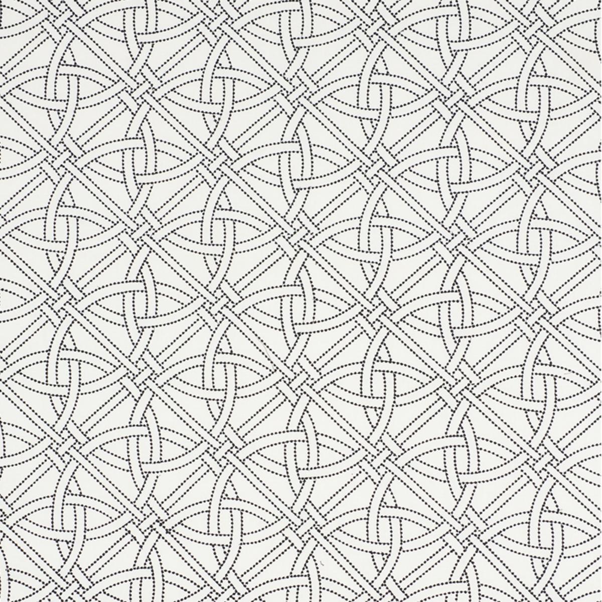 SCHUMACHER Durance EmbroideryÂ  BLACK & WHITE FABRIC | Atlanta Fabrics