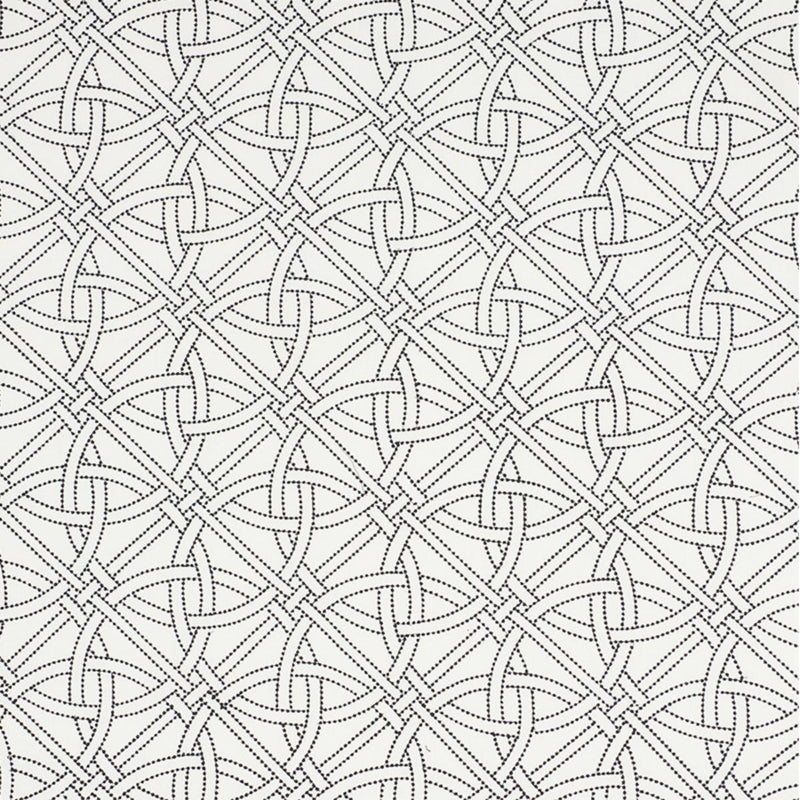 SCHUMACHER Durance EmbroideryÂ  BLACK & WHITE FABRIC | Atlanta Fabrics