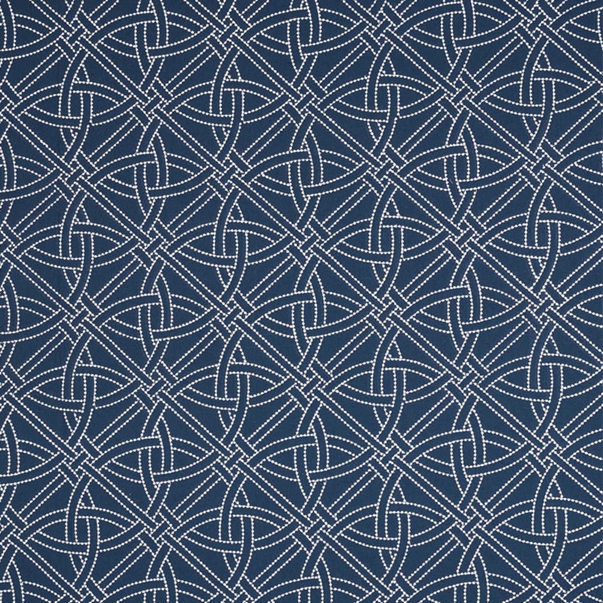 SCHUMACHER Durance EmbroideryÂ  NAVY FABRIC | Atlanta Fabrics