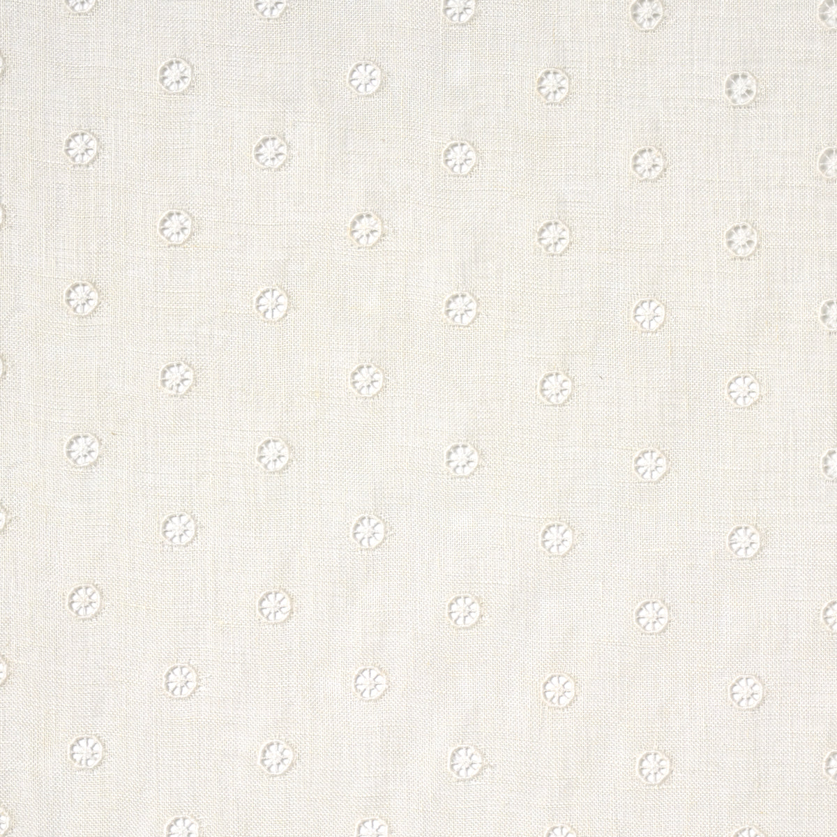 Schumacher Olivia Sheer Embroidery EGGSHELL Fabric | Atlanta Fabrics