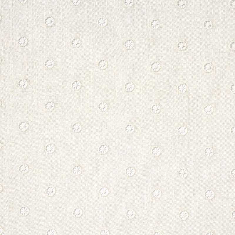 Schumacher Olivia Sheer Embroidery EGGSHELL Fabric | Atlanta Fabrics