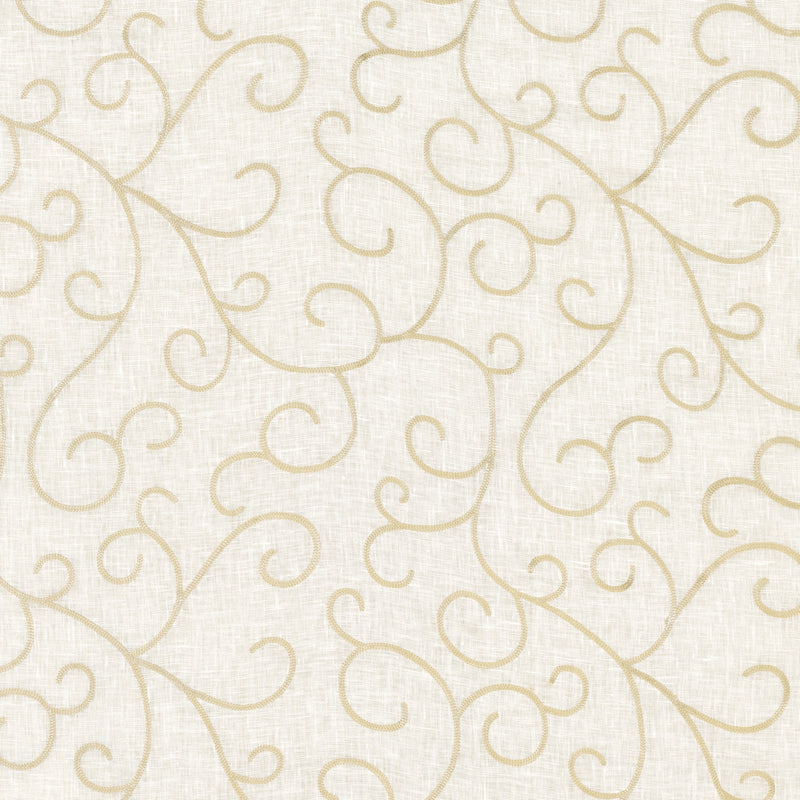 Schumacher ADIA SHEER EMBROIDERY PARCHMENT Fabric | Atlanta Fabrics