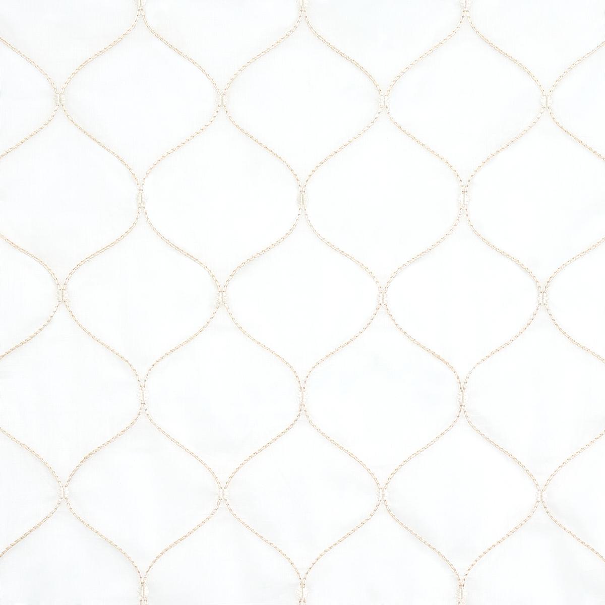 SCHUMACHER CELENA SHEER EMBROIDERY SAND FABRIC | Atlanta Fabrics