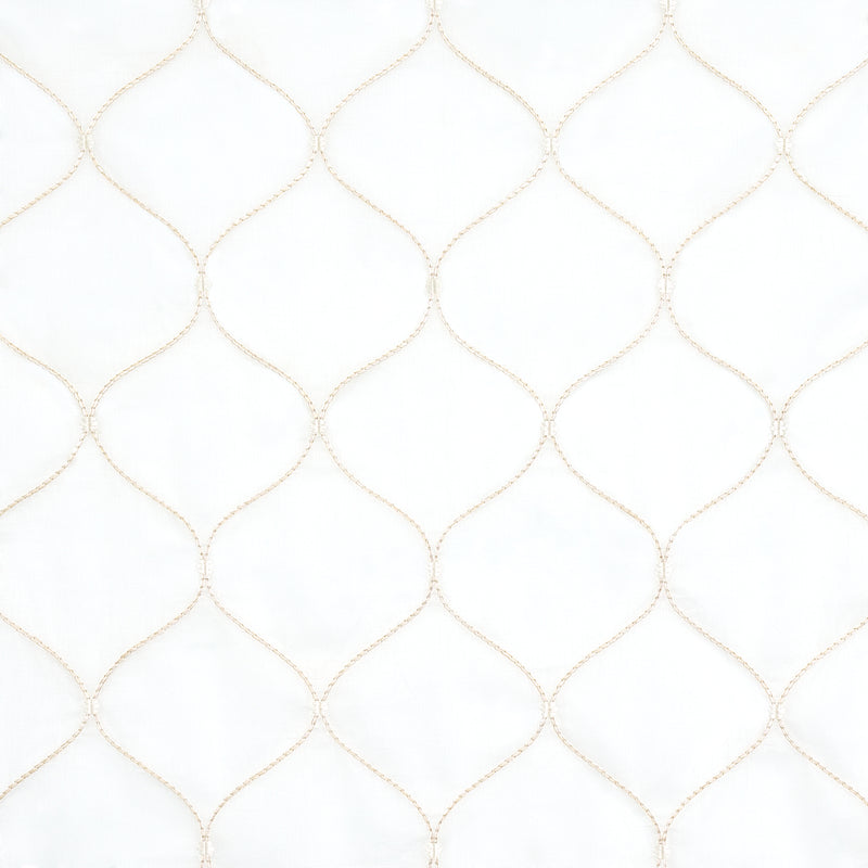 Schumacher CELENA SHEER EMBROIDERY SAND Fabric | Atlanta Fabrics